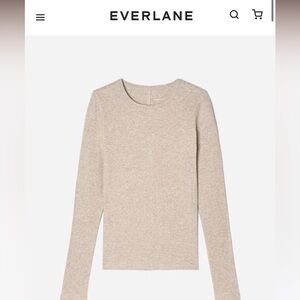 Everlane The Luxe Micro-Rib Long-Sleeve Crew